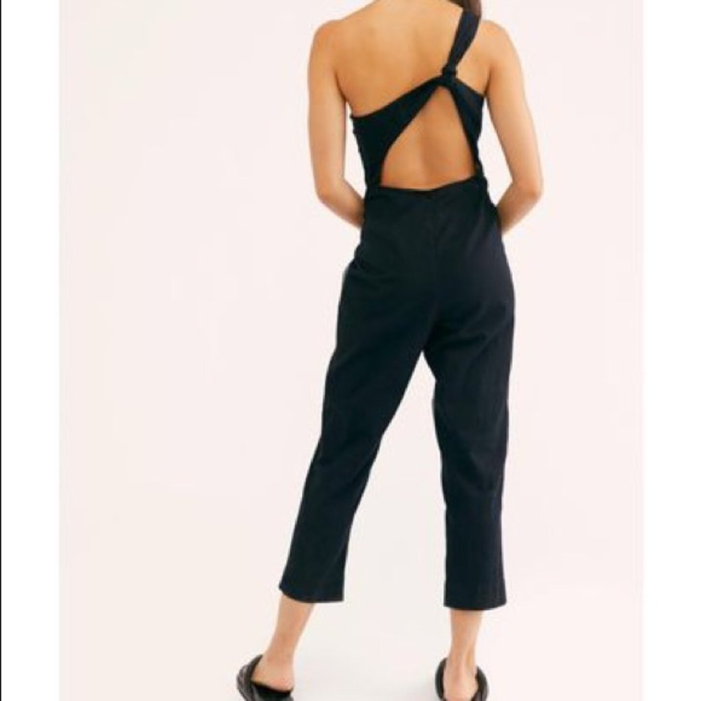 Free People Looking Back One Shoulder Jumpsuit Xs